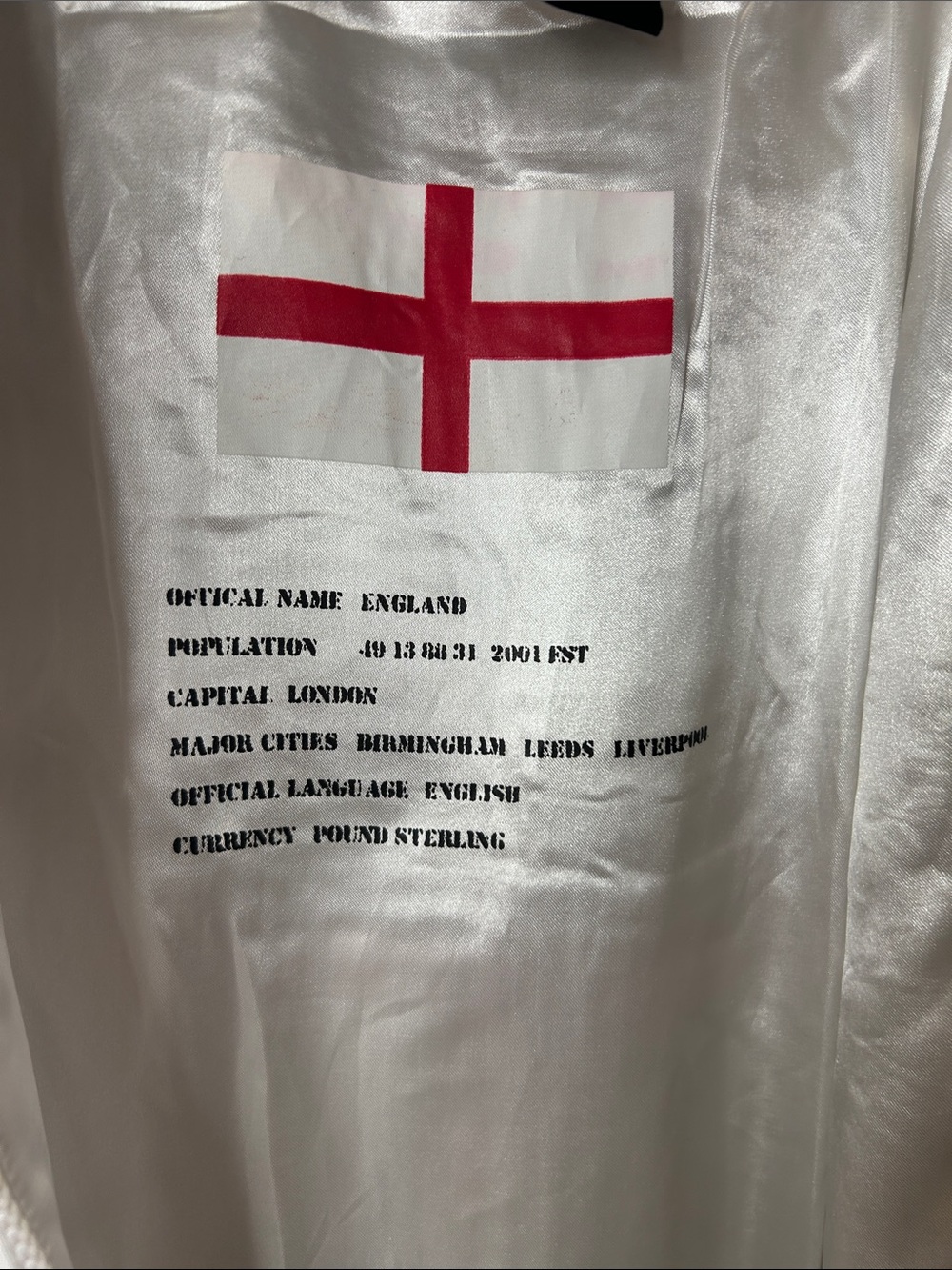 KONVICT White & Red Rhinestone England Zip-Up Jacket - Picture 7 of 9
